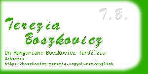 terezia boszkovicz business card